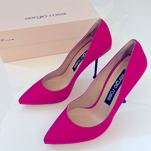 Satin Pink Pumps Sz IT 40.5 - Picture 4 of 16